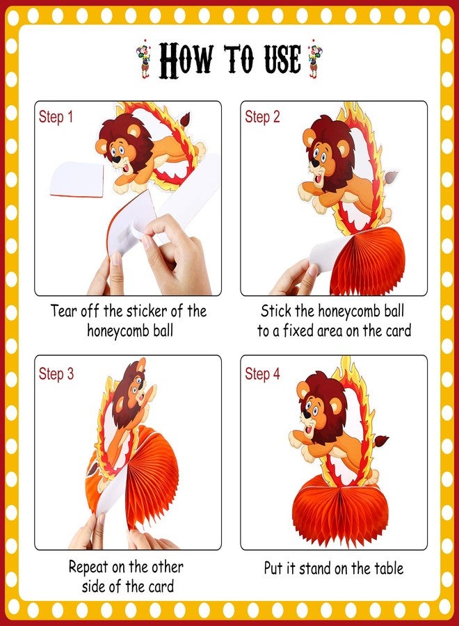 Outus 10 Pieces Carnival Party Decorations Circus Theme Party Decorations Carnival Centerpieces for Tables Cake Toppers Favors Supplies - Image 4